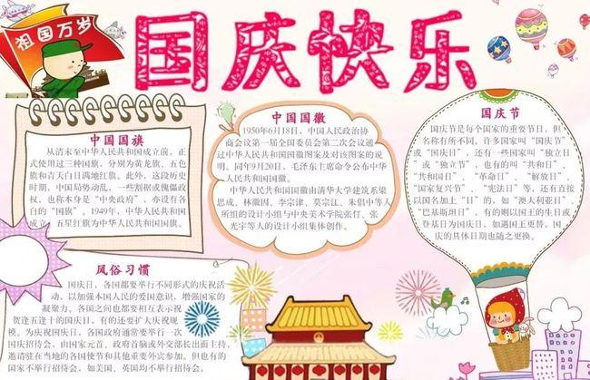 关于厉害啦我的国的手抄报 简单的国庆手抄报