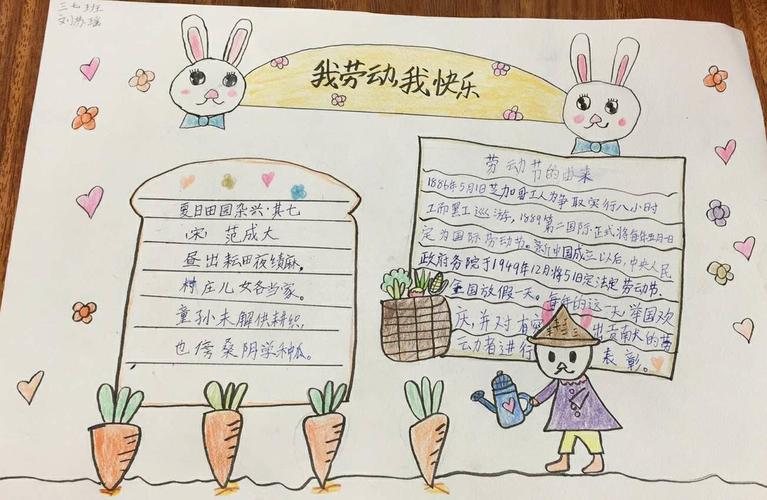 我劳动我快乐简单漂亮手抄报 简单漂亮的手抄报
