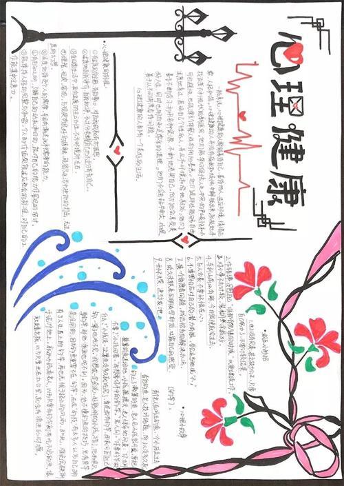 青春期心理健康教育中学生手抄报 心理健康手抄报