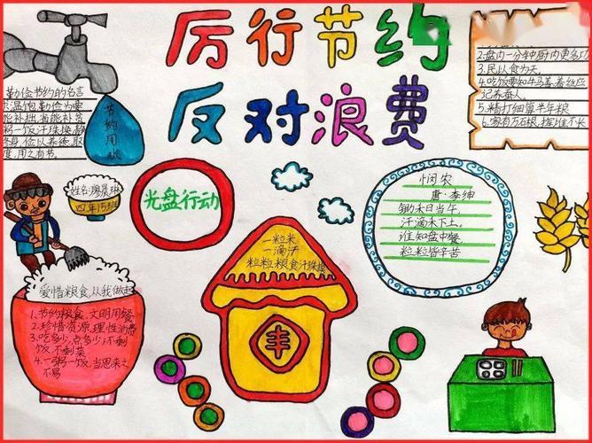 倡导节约文明杜绝浪费手抄报 节约手抄报