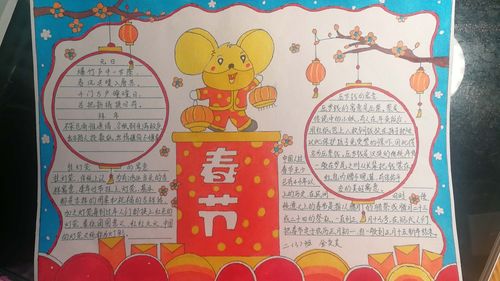 春节手抄报高难度一等奖龙年 手抄报模板大全