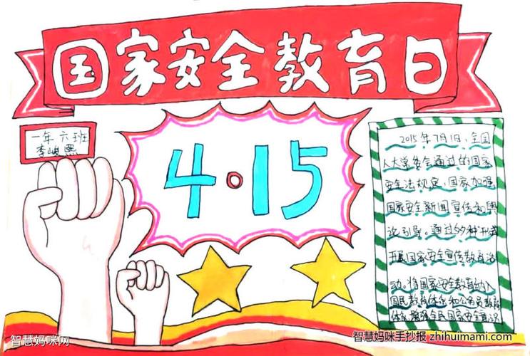 国家安全教育第一课手抄报 国家安全手抄报