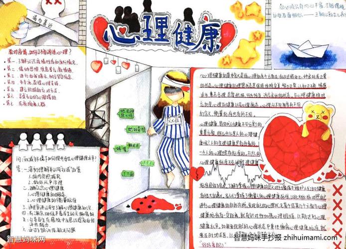 青春期心理健康教育中学生手抄报 心理健康手抄报
