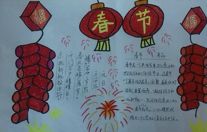 春节手抄报高难度一等奖龙年 手抄报模板大全