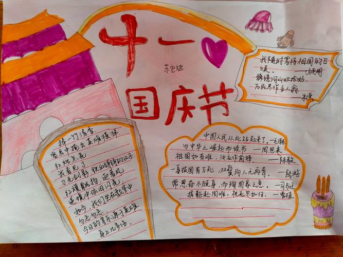 关于厉害啦我的国的手抄报 简单的国庆手抄报
