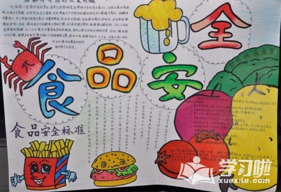 饮食方面安全手抄报 饮食安全手抄报
