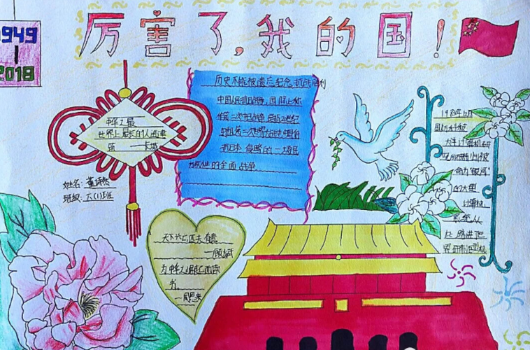 关于厉害啦我的国的手抄报 简单的国庆手抄报