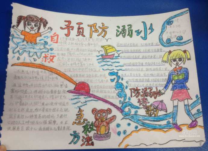 1至6年级一等奖防溺水手抄报 一等奖手抄报