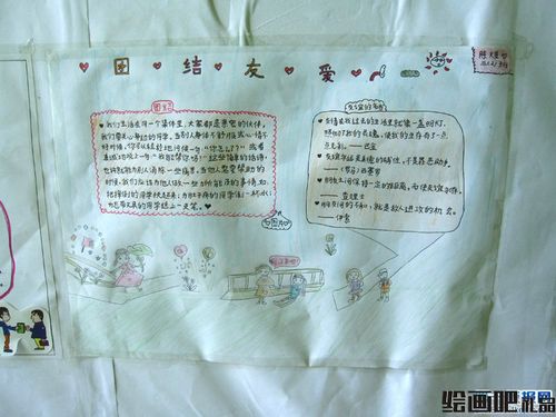 和谐友爱团结相处的手抄报 团结友爱手抄报