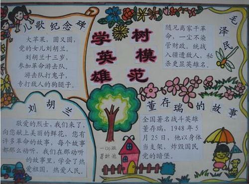 对于英雄人物的手抄报 关于英雄的手抄报