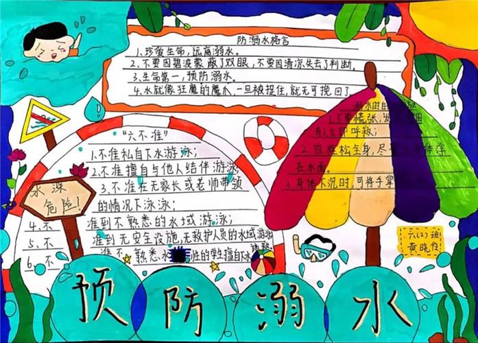 1至6年级一等奖防溺水手抄报 一等奖手抄报