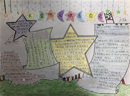 和谐友爱团结相处的手抄报 团结友爱手抄报