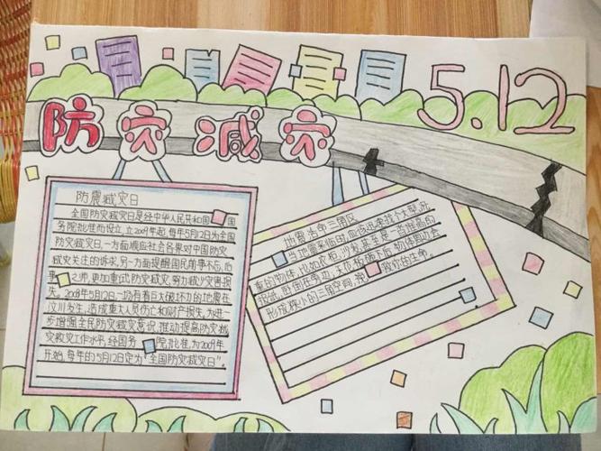 防震减灾简单好看手抄报 防震减灾手抄报