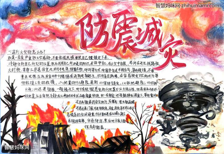 防震减灾简单好看手抄报 防震减灾手抄报