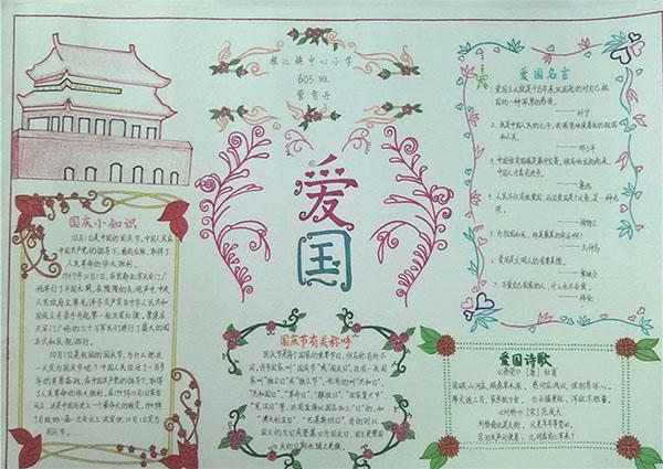 爱国全国一等奖手抄报 全国一等奖手抄报