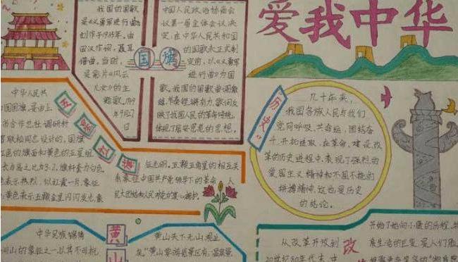 爱国全国一等奖手抄报 全国一等奖手抄报