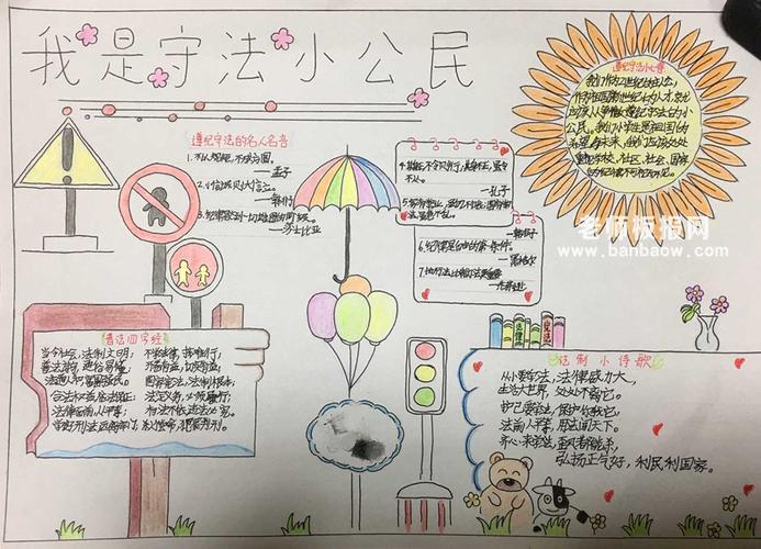 法制手抄报简单又漂亮 手抄报模板大全