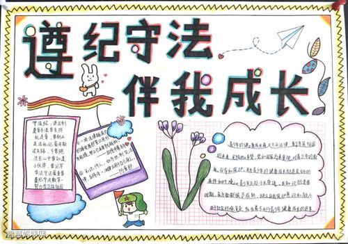 遵纪守法勤奋学习手抄报 遵纪守法手抄报