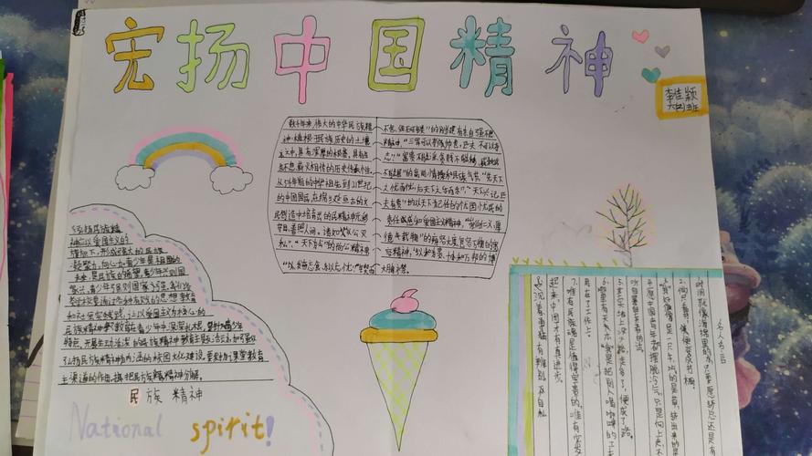 大力弘扬和培育民族精神手抄报 民族精神手抄报