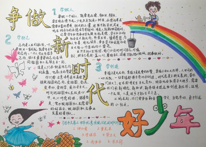 争做新时代四好少年的手抄报 四好少年手抄报