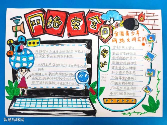 网络安全知识幼儿手抄报 网络安全手抄报