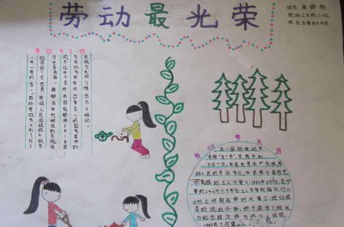 劳动教育展示手抄报 劳动手抄报
