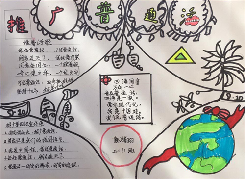 简单又好看普通话手抄报 普通话手抄报