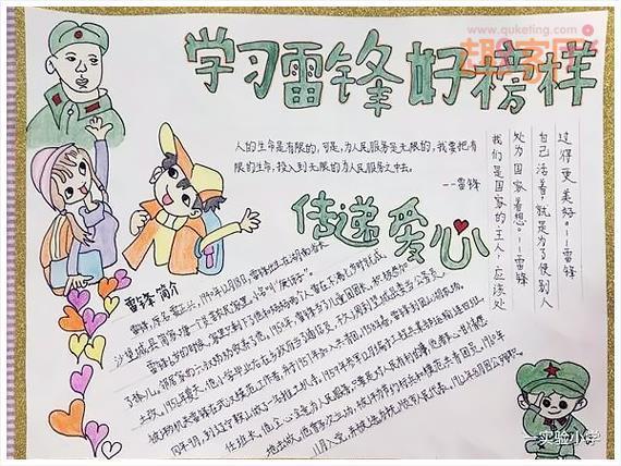 关于雷锋好看的手抄报 雷锋好榜样手抄报