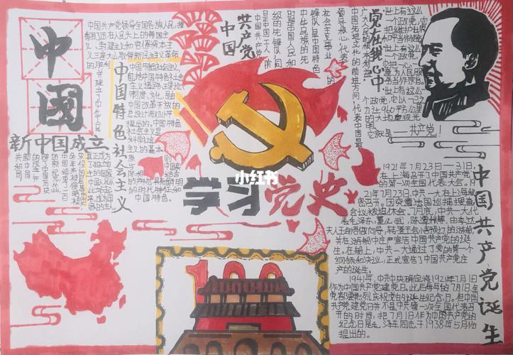 学党史好党史简单手抄报 党史手抄报