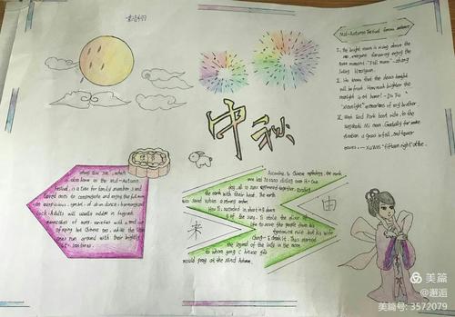 超简单的英语中秋手抄报 简单的英语手抄报