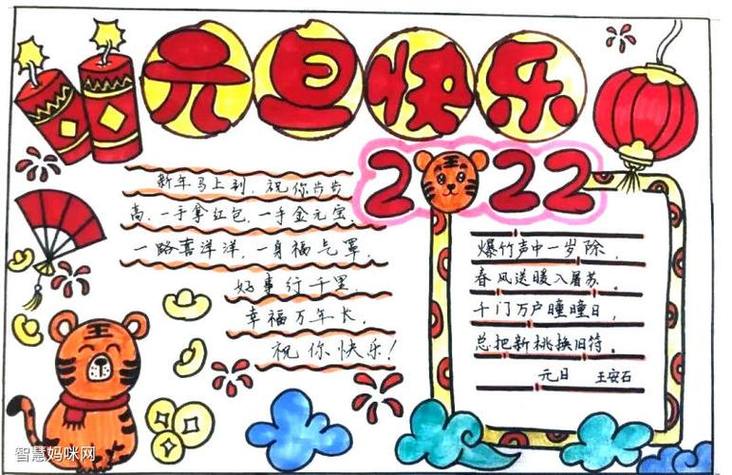元旦主题手抄报2024 手抄报版面设计图