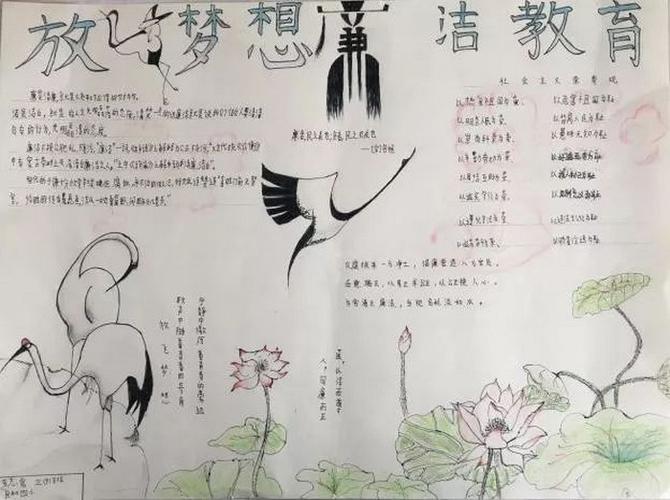 敬廉崇洁遵纪守法手抄报 敬廉崇洁手抄报