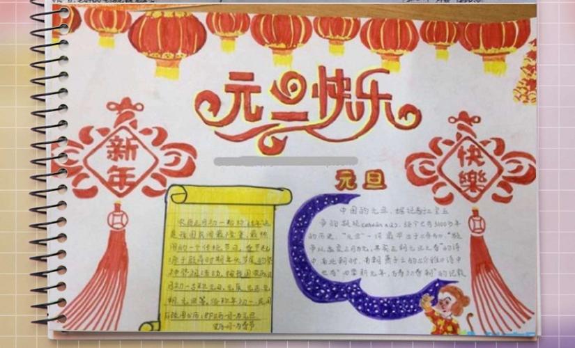 元旦主题手抄报2024 手抄报版面设计图