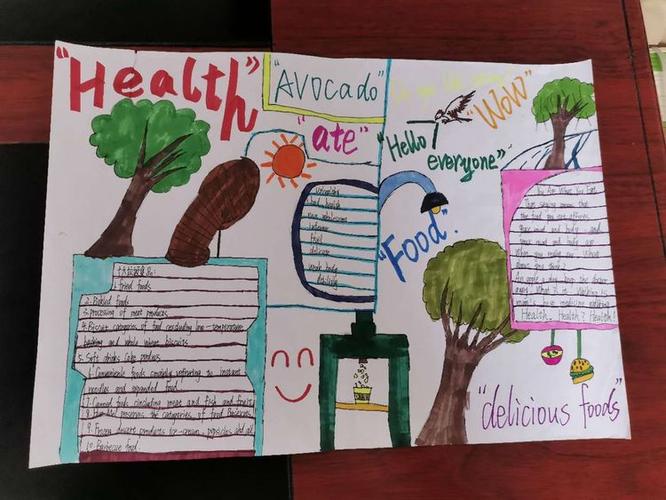 My Health Plan手抄报 手抄报简单又好看