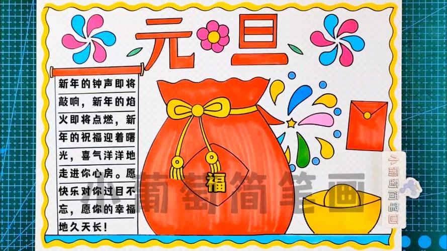 元旦主题手抄报2024 手抄报版面设计图