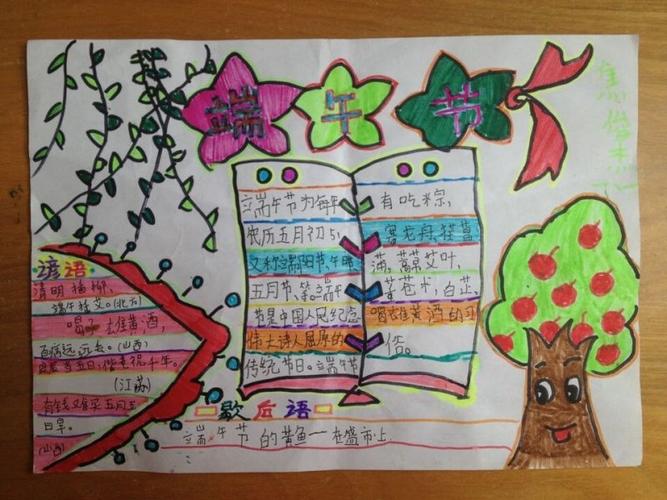 小学生一年级端午节手抄报 一年级学生手抄报