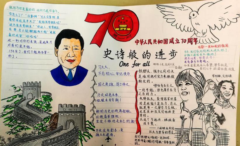 关于赞美主题手抄报 赞美祖国手抄报