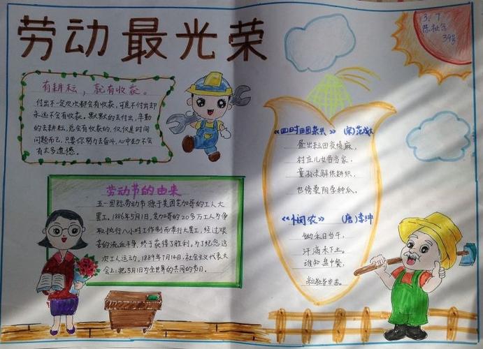 我最敬佩的劳动模范手抄报 劳动手抄报