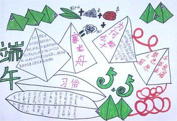 小学生一年级端午节手抄报 一年级学生手抄报