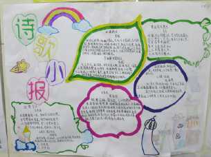 收集现代诗歌四年级手抄报 四年级手抄报