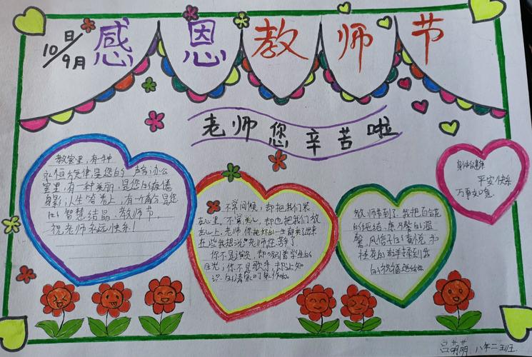 心存感恩老师手抄报 感恩老师手抄报