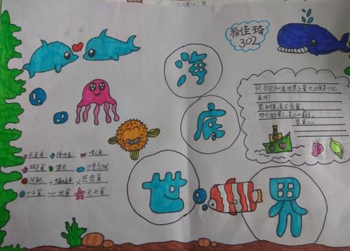 缤纷世界海洋手抄报 关于海洋的手抄报