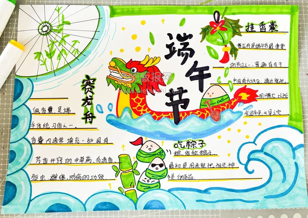 端午节端午安康手抄报图画 2025实用端午节手抄报端午安康