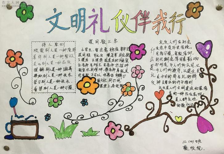 一二三四年级文明礼仪手抄报 文明礼仪手抄报