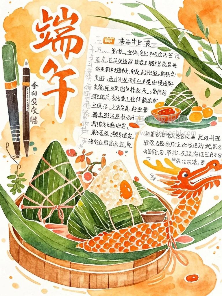 端午安康手抄报 端午手抄报竖版 端午手抄报简单又漂亮字少