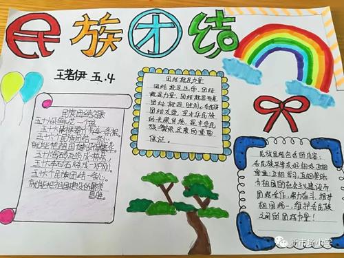 56个民族手牵手心连心手抄报 56个民族手抄报