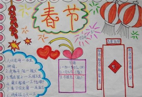 一等奖的春节手抄报 一等奖手抄报