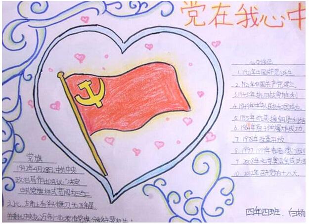 关于党的简单漂亮手抄报 简单漂亮的手抄报