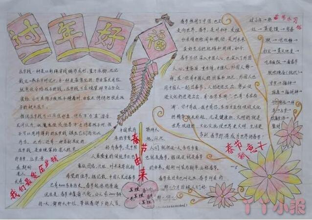 一等奖的春节手抄报 一等奖手抄报