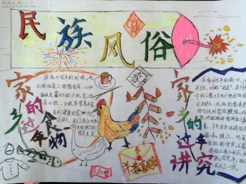 关于家乡的民俗的手抄报 关于民俗的手抄报